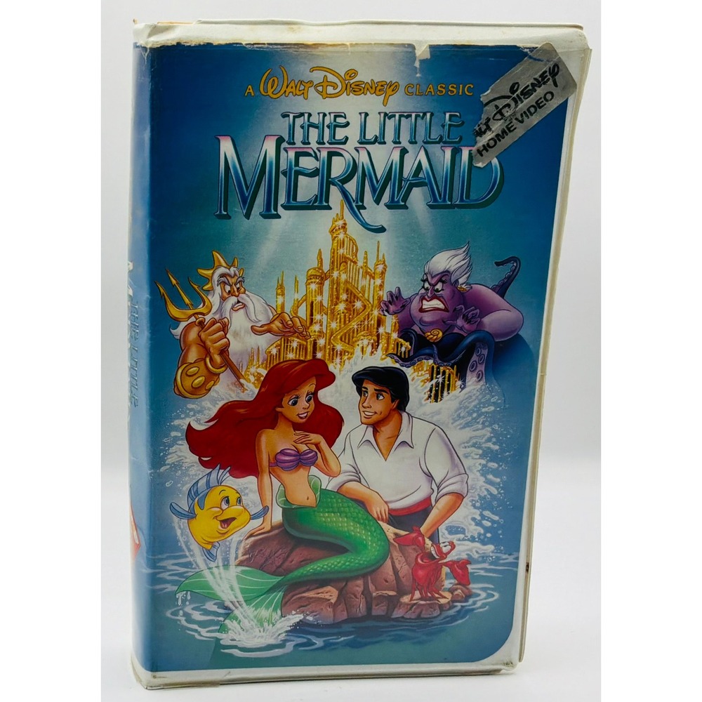Walt Disney The Little Mermaid 1990 VHS 1990 Banned Cover Black Diamond